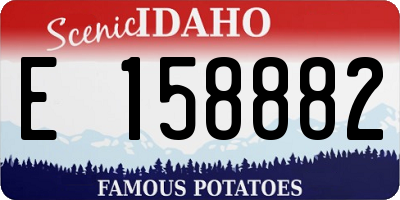 ID license plate E158882