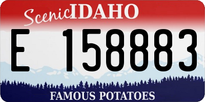 ID license plate E158883
