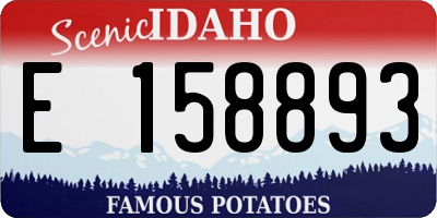 ID license plate E158893