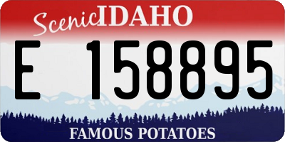 ID license plate E158895