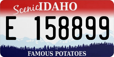 ID license plate E158899