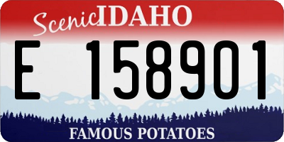 ID license plate E158901