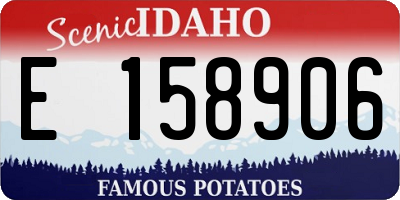 ID license plate E158906