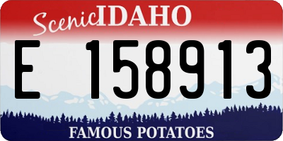 ID license plate E158913