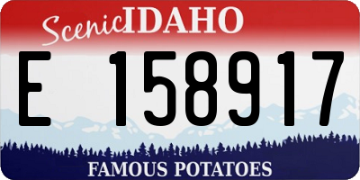 ID license plate E158917