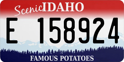ID license plate E158924
