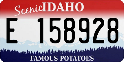 ID license plate E158928