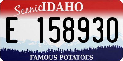 ID license plate E158930