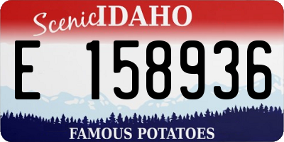 ID license plate E158936