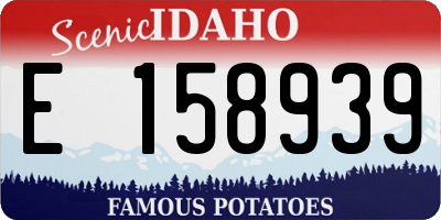 ID license plate E158939