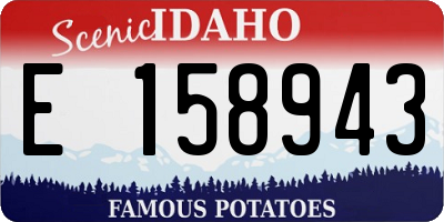 ID license plate E158943