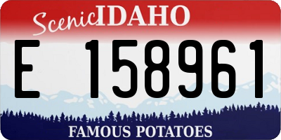 ID license plate E158961
