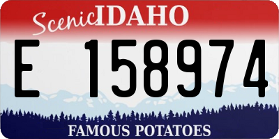 ID license plate E158974
