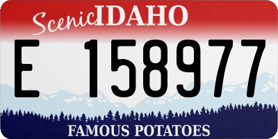 ID license plate E158977