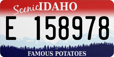 ID license plate E158978