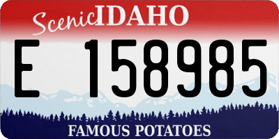 ID license plate E158985