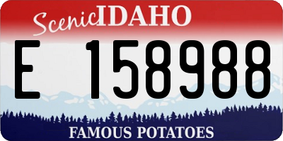 ID license plate E158988