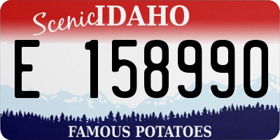 ID license plate E158990