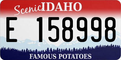 ID license plate E158998