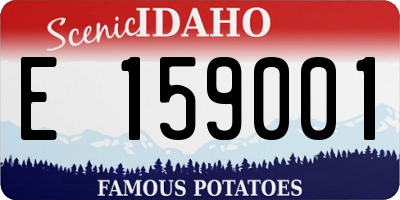 ID license plate E159001