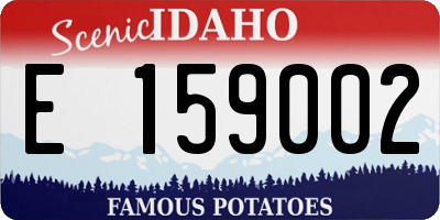 ID license plate E159002