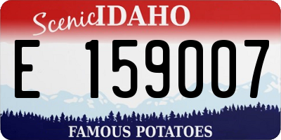 ID license plate E159007