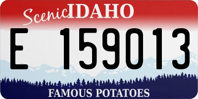 ID license plate E159013