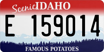 ID license plate E159014