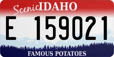 ID license plate E159021