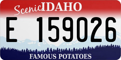 ID license plate E159026