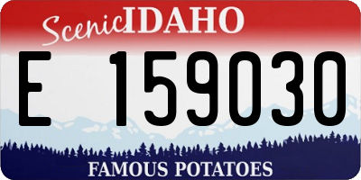 ID license plate E159030
