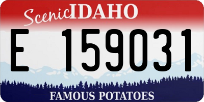 ID license plate E159031