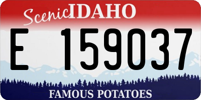 ID license plate E159037