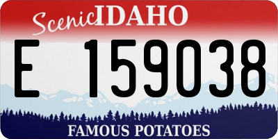 ID license plate E159038