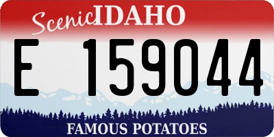 ID license plate E159044