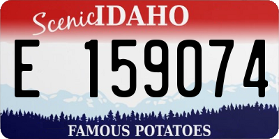 ID license plate E159074