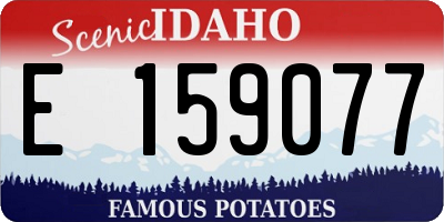 ID license plate E159077