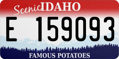 ID license plate E159093