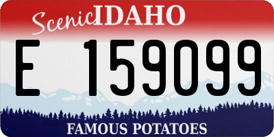ID license plate E159099