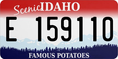 ID license plate E159110
