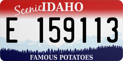 ID license plate E159113