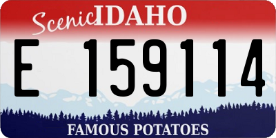 ID license plate E159114