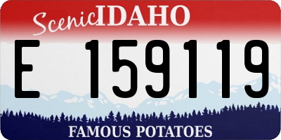 ID license plate E159119