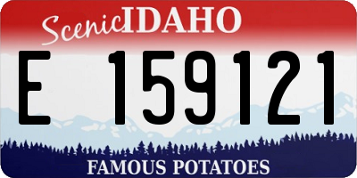 ID license plate E159121