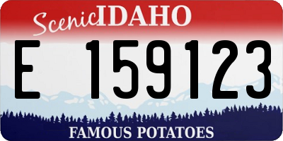 ID license plate E159123