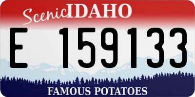 ID license plate E159133