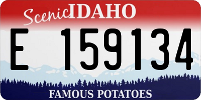 ID license plate E159134