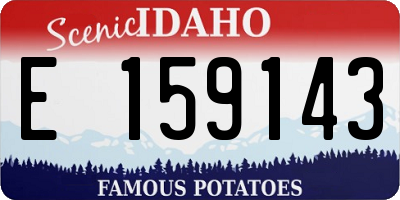 ID license plate E159143