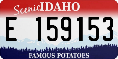 ID license plate E159153
