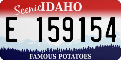 ID license plate E159154